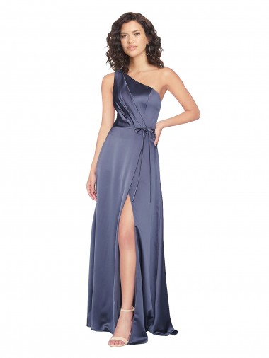 Trapèze Satiné Soyeux Longue Formelles Robes demoiselle d'honneur / Robes de soirée / Robes de bal Grossiste