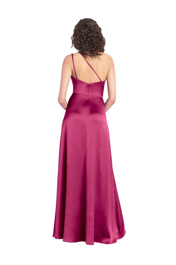 Trapèze Satiné Stretch Longue Formelles Robes demoiselle d'honneur / Robes de soirée / Robes de bal Grossiste