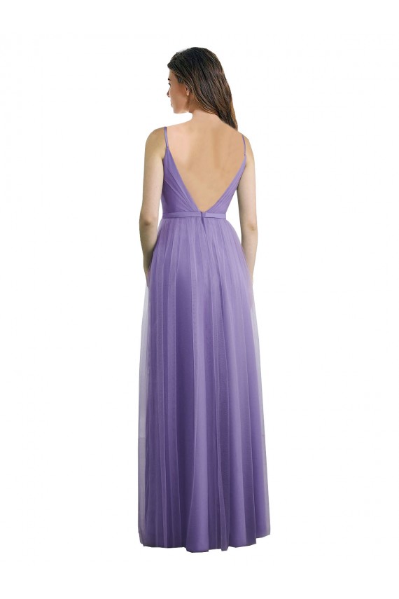 Trapèze Tulle Longue Robes demoiselle d'honneur Grossiste