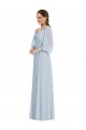 Trapèze Épaule Dénudée Mousseline Longue Formelles Robes demoiselle d'honneur / Robes de soirée Grossiste