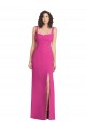 Trompette Col Carré Crêpe Stretch Longue Robes demoiselle d'honneur / Robes de bal Grossiste