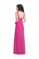 Trompette Col Carré Crêpe Stretch Longue Robes demoiselle d'honneur / Robes de bal Grossiste