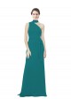 Vert Chasseur Trapèze Mousseline Longue Robes demoiselle d'honneur Grossiste