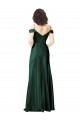 Vert Chasseur Trapèze Épaule Dénudée Bretelles spaghetti Satiné Stretch Longue Formelles Robes demoiselle d'honneur / Robes de soirée / Robes de bal Grossiste