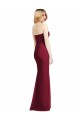 Vert Chasseur Trompette Sans bretelle Mousseline Longue Robes demoiselle d'honneur Grossiste