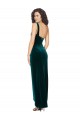 Vert foncé Fourreau Velours Stretch Longue Asymétrique Robes demoiselle d'honneur / Robes de bal Grossiste