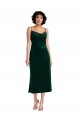 Vert foncé Fourreau midi Velours Stretch Courte Robes demoiselle d'honneur / Robes de soirée / Robes de cocktail Grossiste