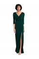 Vert foncé Trompette Col V Spandex Longue Formelles Robes demoiselle d'honneur / Robes de soirée / Robes de bal Grossiste