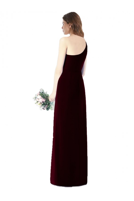 Vert foncé Trompette Mousseline Longue Robes demoiselle d'honneur Grossiste