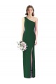 Vert foncé Trompette Mousseline Longue Robes demoiselle d'honneur Grossiste