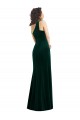 Vert foncé Trompette Velours Stretch Longue Robes demoiselle d'honneur / Robes de bal Grossiste